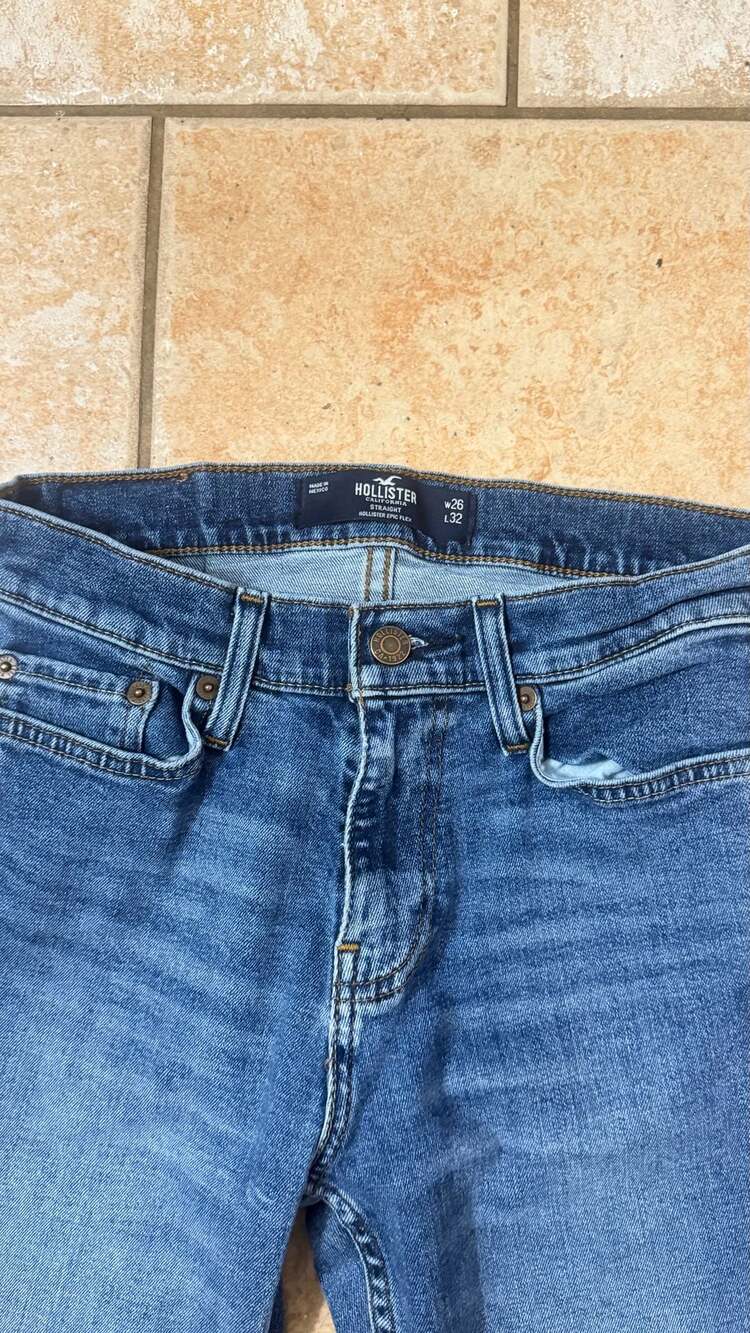 Hollister Epic Flex Straight Leg Jeans Men's Blue Denim - Picture 3 of 7